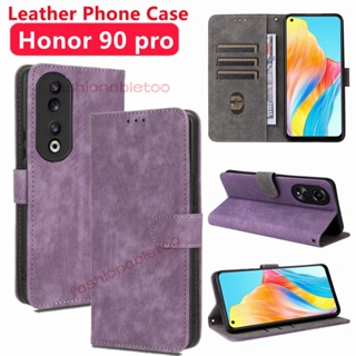 เคสโทรศัพท์หนัง ฝาพับแม่เหล็ก กันกระแทก พร้อมช่องใส่บัตร สําหรับ Huawei Honor 90 pro Lite 90pro 90lite Honor90pro Honor90lite 2023