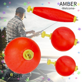 Amber โฟมลอยน้ํา Eva พลาสติก ทรงกลม รูปไข่ สีแดง สําหรับตกปลาทะเล 10 ชิ้น