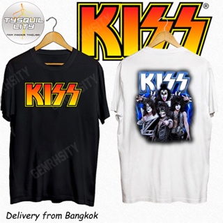 COD เสื้อยืดวงร็อค KISS คิส เสื้อวง Cotton ผ้าบาง ระบายอากาศได้ พิมพ์ลาย S-5XL