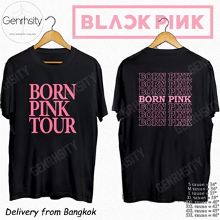 ❤️‍🔥[พร้อมส่ง] T-shirt #BLACKPINK เสื้อดาว Women Unisex born pink tour Tee cotton❤️‍🔥s-5xl