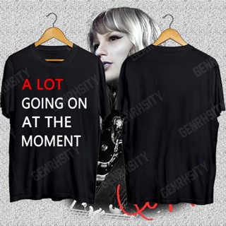 COD เสื้อดาว Taylor Swift A LOT GOING ON AT THE MOMENT โอเวอร์ไซส์ คอกลม white tee เสื้อยืดผู้ชาย 3 Styles