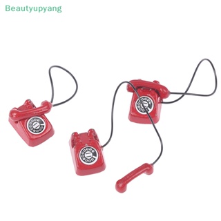 [Beautyupyang] โทรศัพท์จําลอง เฟอร์นิเจอร์ ขนาดเล็ก สําหรับตกแต่งบ้านตุ๊กตา
