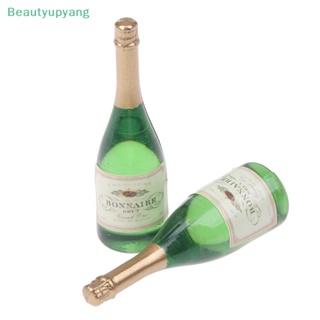 [Beautyupyang] ขวดเครื่องดื่มแชมเปญ ขนาดมินิ สเกล 1/12 สําหรับตกแต่งบ้านตุ๊กตา 2 ชิ้น