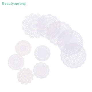 [Beautyupyang] แผ่นกระดาษรองเค้ก ลายลูกไม้ ขนาดเล็ก สําหรับตกแต่งบ้านตุ๊กตา 1:12 2 ชิ้น ต่อชุด