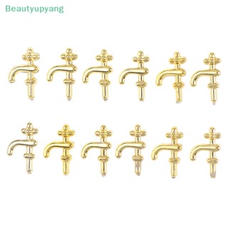 [Beautyupyang] ก๊อกน้ําอ่างล้างหน้าจิ๋ว 1:12 อุปกรณ์เสริม สําหรับบ้านตุ๊กตา 12 ชิ้น