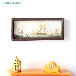 [Beautyupyang] อุปกรณ์เสริม รูปภาพเรือใบ 1:12 สําหรับตกแต่งบ้านตุ๊กตา