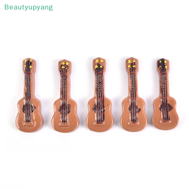 beautyupyang-กีตาร์จิ๋ว-diy-อุปกรณ์เสริม-สําหรับบ้านตุ๊กตา-5-ชิ้น