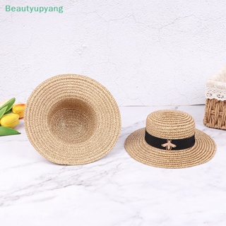 [Beautyupyang] หมวกฟางปานามา หมวกชายหาดฤดูร้อน อุปกรณ์เสริม สําหรับตกแต่งบ้านตุ๊กตา