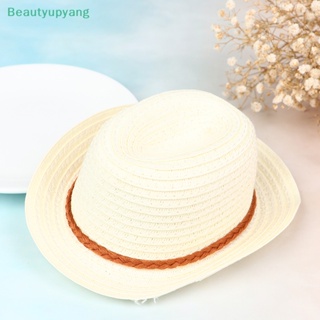 [Beautyupyang] หมวกฟางสานมือ ขนาด 18 นิ้ว สีขาว สําหรับตุ๊กตาเด็กผู้ชาย ผู้หญิง 43 ซม.
