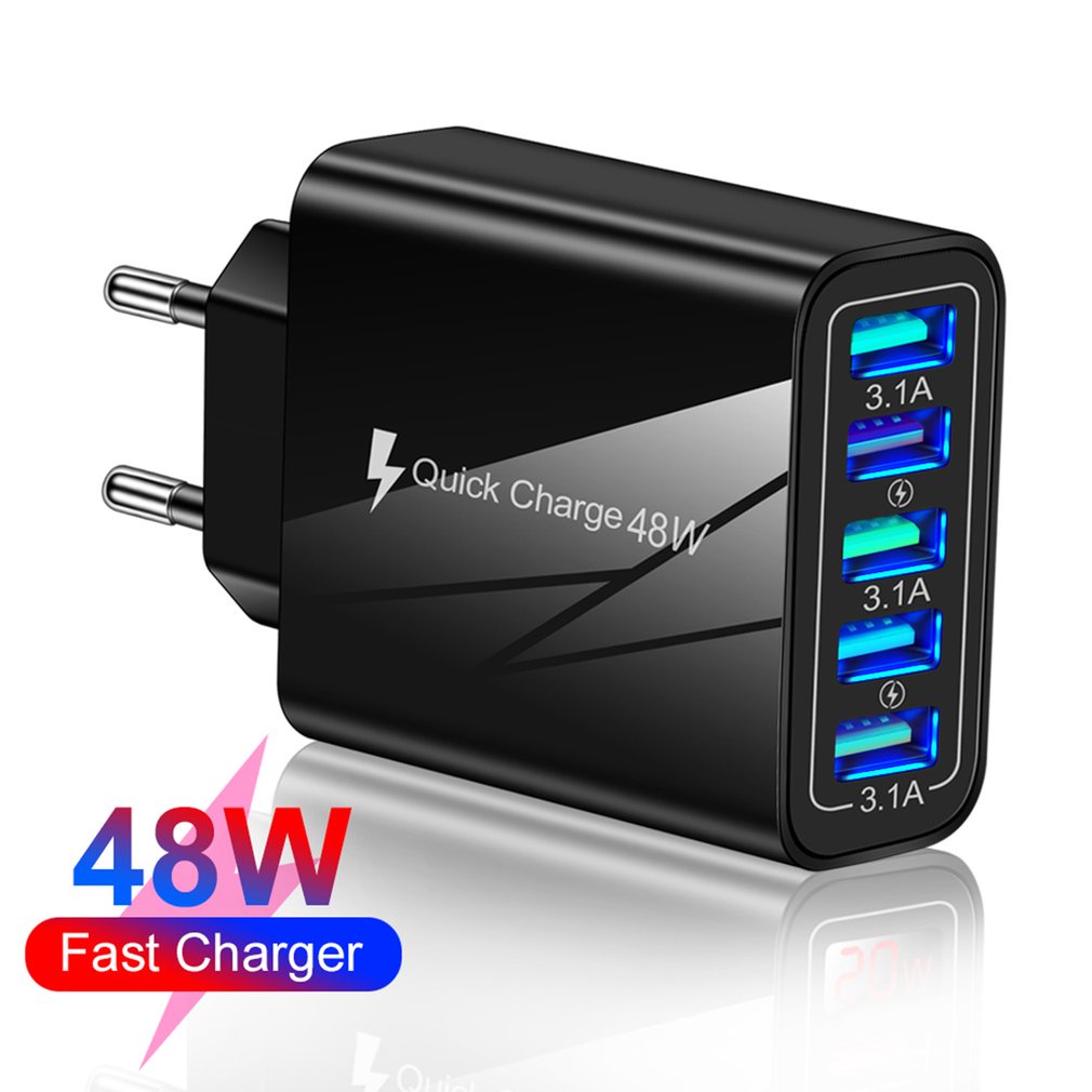 usb-charger-5-ports-quick-charge-universal-wall-chargers-luminous