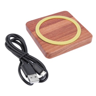 X8-F Rosewood Mini Qi Wireless Charger Charging Pad Device For Smart Phone