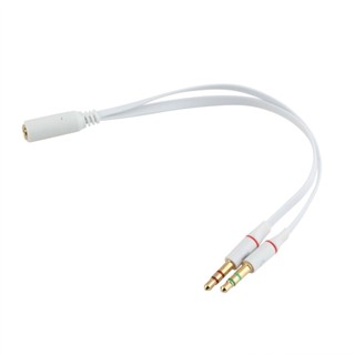 Universal 3.5mm Female To 2 Male Headphone With Mic Audio Y Splitter Cable