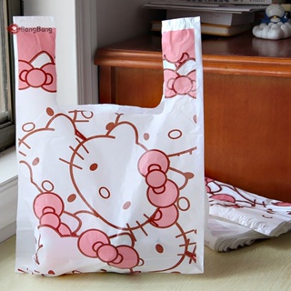 Abongbang Kawaii Sanrioed Hello kitty Cinnamoroll ถุงขยะพลาสติกหนา แบบพกพา คุณภาพสูง สําหรับเด็กผู้หญิง