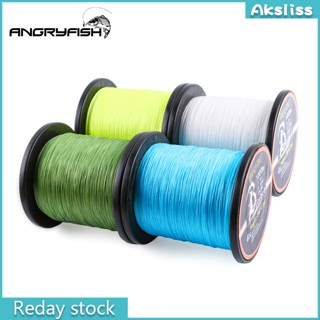 Aks สายเอ็นตกปลาถัก แข็งแรงสูง 1000 ม. 1093yds 4 สีพื้น สีฟ้า