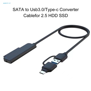 Poetil อะแดปเตอร์สายเคเบิลฮาร์ดดิสก์ 2.5 นิ้ว Sata hdd Ssd Usb3.0 type-c เป็น Sata ความเร็วสูง 5gbp s External Ssd hdd Drive free สําหรับคอมพิวเตอร์