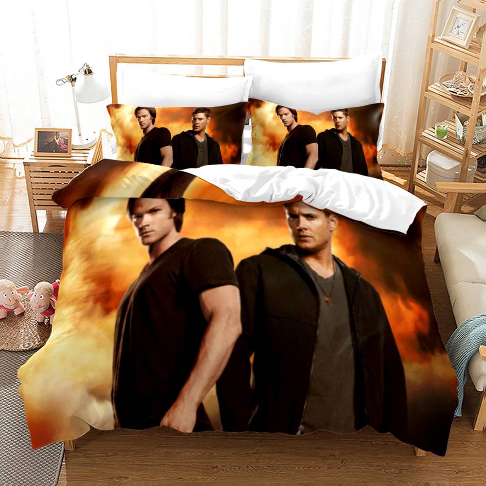 23-supernatural-3in1-ชุดเครื่องนอน-ผ้าปูที่นอน-ผ้าห่ม-ผ้านวม-ซักทําความสะอาดได้-ใส่สบาย-สําหรับหอพัก-บ้าน-ห้องนอน