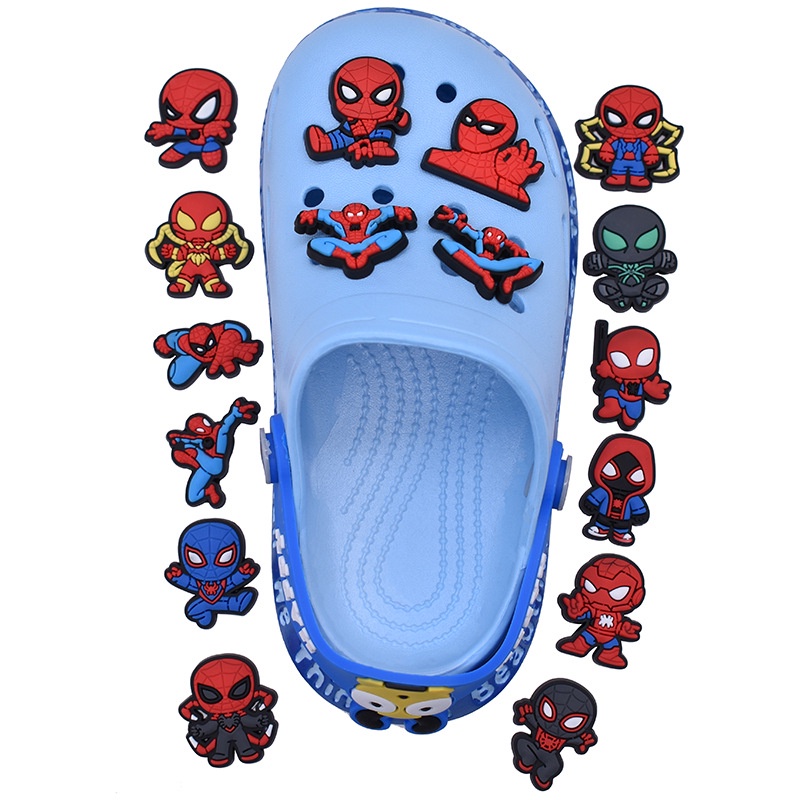 crocs-เครื่องประดับ-จี้รูปซูเปอร์ฮีโร่-มาร์เวล-แบทแมน-สไปเดอร์แมนน่ารัก-สําหรับตกแต่งรองเท้าเด็ก