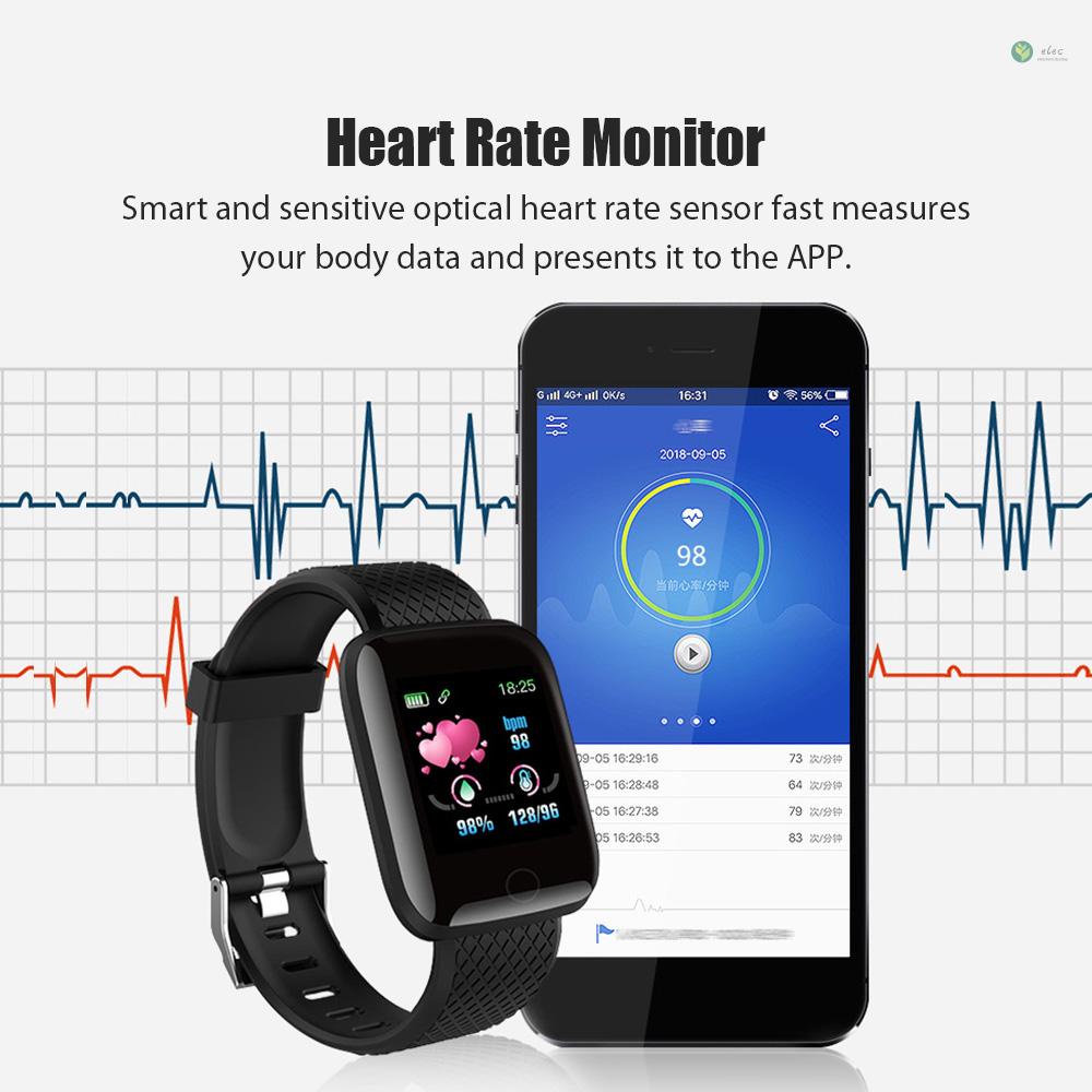 พร้อมส่ง-สายรัดข้อมือวัดอัตราการเต้นหัวใจ-ความดันโลหิต-116plus-สําหรับเล่นกีฬา-ฟิตเนส