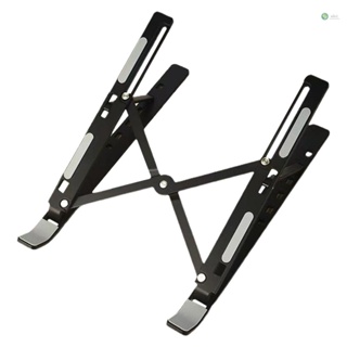 [Ready Stock]Aluminum alloy laptop bracket foldable adjustable lifting and cooling bracket portable wholesale black *  alloy 6-speed adjustment compatible with all 10-15.6