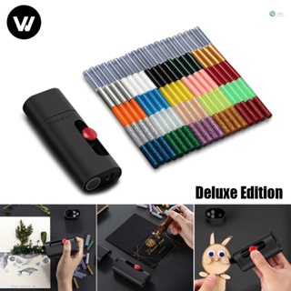 [Ready Stock]Wowstick Hot Melt Glue Mini Pen Small Hot  With Built-in Lithium Battery Type-c USB Charging Wireless 3D Painting DIY Art Repair Tool Packed With Colorful Glue Stic