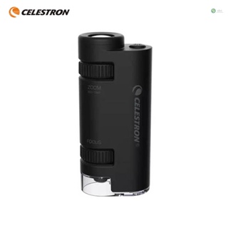 [พร้อมส่ง] Celestron กล้องจุลทรรศน์ พลังงานสูง มีไฟ LED พกพาง่าย ซูมได้ 60X-120X หลายระดับ โฟกัสกับของจิ๋ว