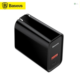 [พร้อมส่ง] Baseus อะแดปเตอร์ที่ชาร์จ USB C 30W PD Type C ชาร์จเร็ว พับได้ พร้อมพอร์ต USB C PD 3.0 Plus USB A สําหรับ iPhone 12 Mini Pro Max Ma