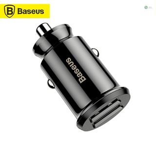 [พร้อมส่ง] Baseus ที่ชาร์จในรถยนต์ DC12V-24V 3.1A พอร์ต USB คู่ สําหรับโทรศัพท์ แท็บเล็ต CCALL-ML01