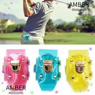 Amber กระเป๋าใส่ลูกกอล์ฟ PVC ขนาดเล็ก แบบพกพา