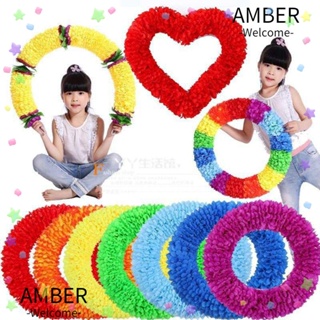 Amber พวงหรีดลวด อุปกรณ์ประกอบฉากเต้นรํา เทศกาล เชียร์ลีดเดอร์ ปอม