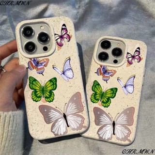 เคสโทรศัพท์มือถือ ลายผีเสื้อ ข้าวสาลี สําหรับ Apple Iphone 15 14 13pro 12 11xsmax xr ZQIX