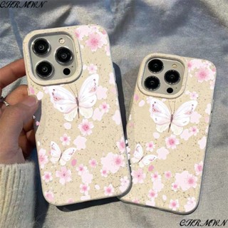 เคสโทรศัพท์มือถือ ลายซากุระ ผีเสื้อ ข้าวสาลี รวมทุกอย่าง สําหรับ Apple Iphone 15 14 13pro 12 11xsmax xr EH2D