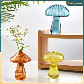 ❀ Mini Mushroom Vase Hydroponic Glass Flower Bottle Nordic Desktop Small Vase Living Room Decor Table Ornaments