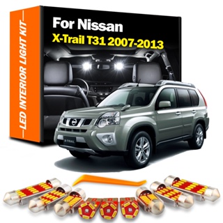 ชุดไฟอ่านหนังสือ LED อุปกรณ์เสริม สําหรับ Nissan X-Trail Xtrail X Trail T31 2007 2008 2009 2010 2011 2012 2013 12 ชิ้น