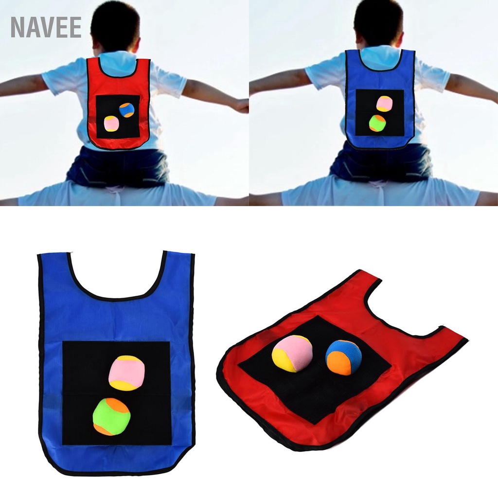 navee-self-stick-dodge-ball-ชุดของเล่น-sticky-vest-2-ลูก-kids-catch-toss-นอกเกม