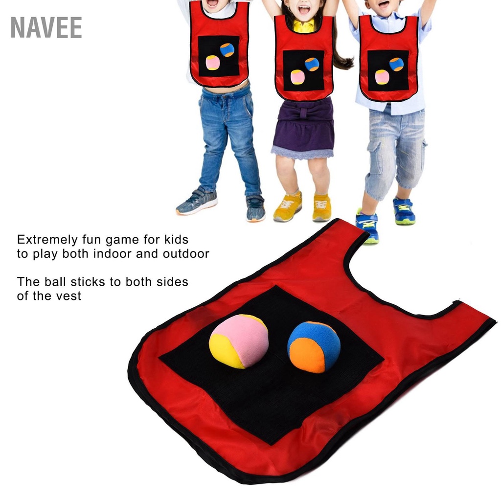 navee-self-stick-dodge-ball-ชุดของเล่น-sticky-vest-2-ลูก-kids-catch-toss-นอกเกม