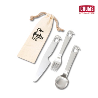 CHUMS Booby Cutlery Set / เซ็ตช้อนส้อมมีด ชุดช้อนส้อมมีด ช้อนส้อม ช้อนสแตนเลส แคมป์ปิิง ชัมส์ ผลิตจากญี่ปุ่น