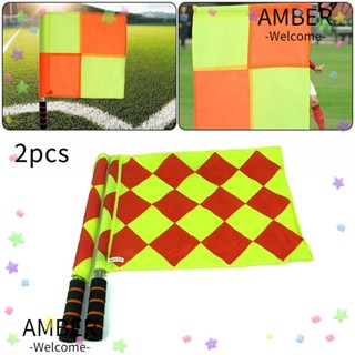 Amber ธงผู้ตัดสิน รักบี้ กันน้ํา อุปกรณ์ผู้ตัดสิน 2 ชิ้น