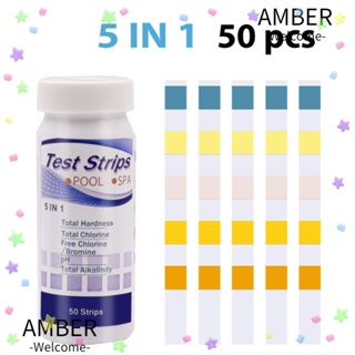 Amber แถบทดสอบค่า pH 50ct ขนาดกะทัดรัด จับคู่ง่าย คุณภาพดี