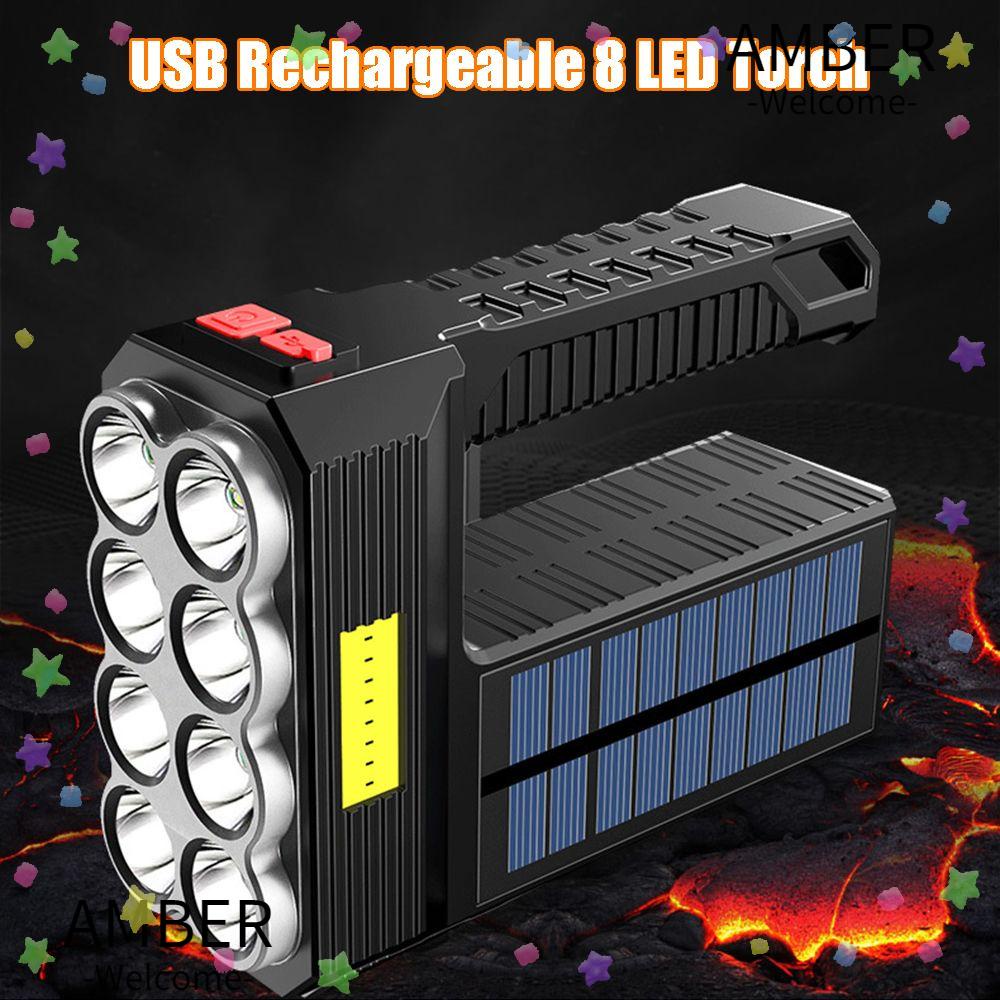 amber-ไฟฉายสปอตไลท์-led-8-ดวง-ชาร์จ-usb-กันน้ํา-สําหรับตั้งแคมป์