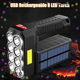 Amber ไฟฉายสปอตไลท์ LED 8 ดวง ชาร์จ USB กันน้ํา สําหรับตั้งแคมป์