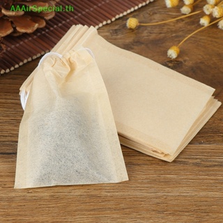 Aaairspecial ถุงกระดาษกรองชา แบบเชือกรูด สําหรับสมุนไพร 100 ชิ้น ต่อล็อต