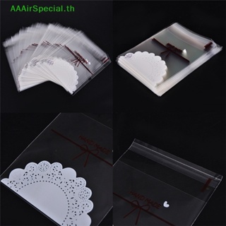 Aaairspecial ถุงกระดาษแก้วใส่ขนม คุกกี้ มีกาวในตัว ลายลูกไม้ 100 ชิ้น