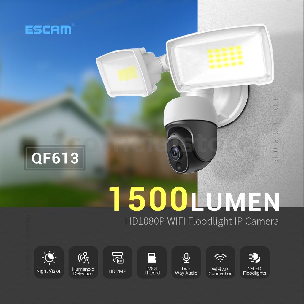 escam-qf613-กล้องฟลัดไลท์-2mp-wifi-ip-ptz-มองเห็นกลางคืน-เสียงสองทาง-h-265-ip66-กันน้ํา
