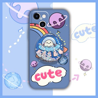 protective case cute Phone Case For iphone14 Plus Cartoon The New Anti-fall phone case Rotatable stand quicksand Glitter