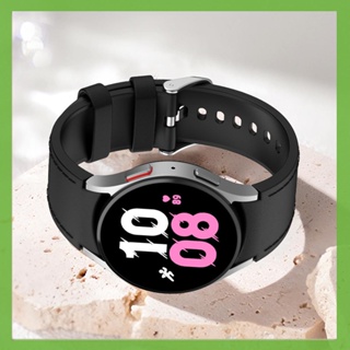[aigoni.th] สายนาฬิกาข้อมือซิลิโคน ปรับได้ พร้อมหัวเข็มขัดสีเงิน สําหรับ Galaxy Watch 6