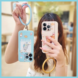 Anti-fall Cartoon Phone Case For iphone 13 Pro ring Camera all inclusive Liquid silicone shell Back Cover protective case
