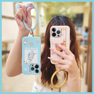 Anti-fall Cartoon Phone Case For iphone 13 Pro ring Camera all inclusive Liquid silicone shell Back Cover protective case