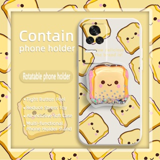 Glitter Rotatable stand Phone Case For Redmi K50Pro quicksand cute ins The New Liquid silicone shell Skin-friendly feel