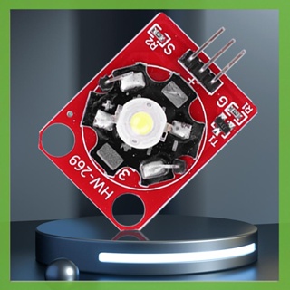 [aigoni.th] โมดูลโคมไฟ LED 3W พร้อมโครง PCB พลังงานสูง สําหรับ Arduino