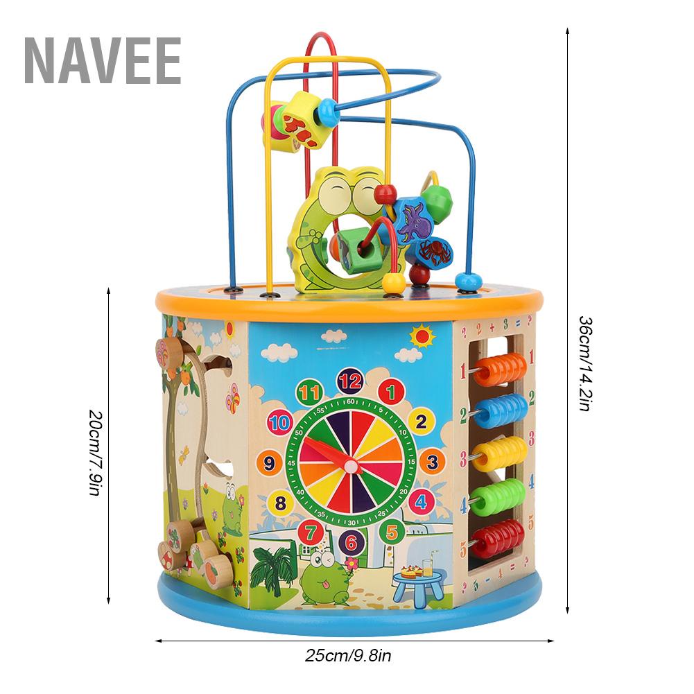 navee-8-in-1-เด็กอเนกประสงค์ลูกปัดไม้นาฬิกาเขาวงกตหมากรุกกิจกรรม-cube-ของเล่นเพื่อการศึกษา